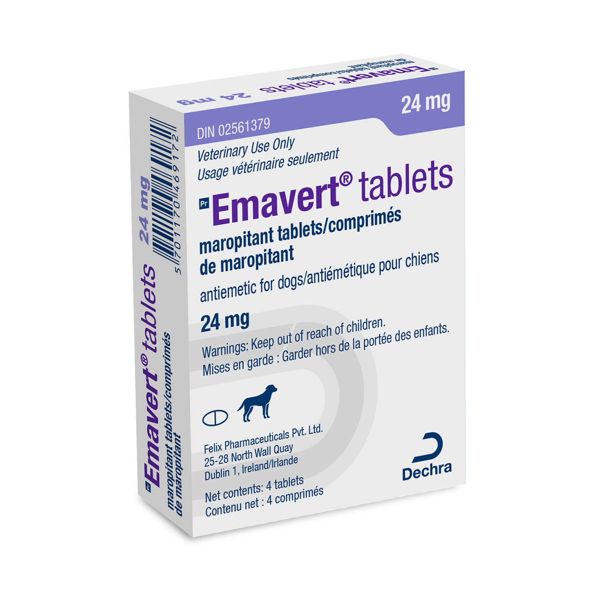 Emavert Tablets for Dogs, 24 mg, 4 Tablets