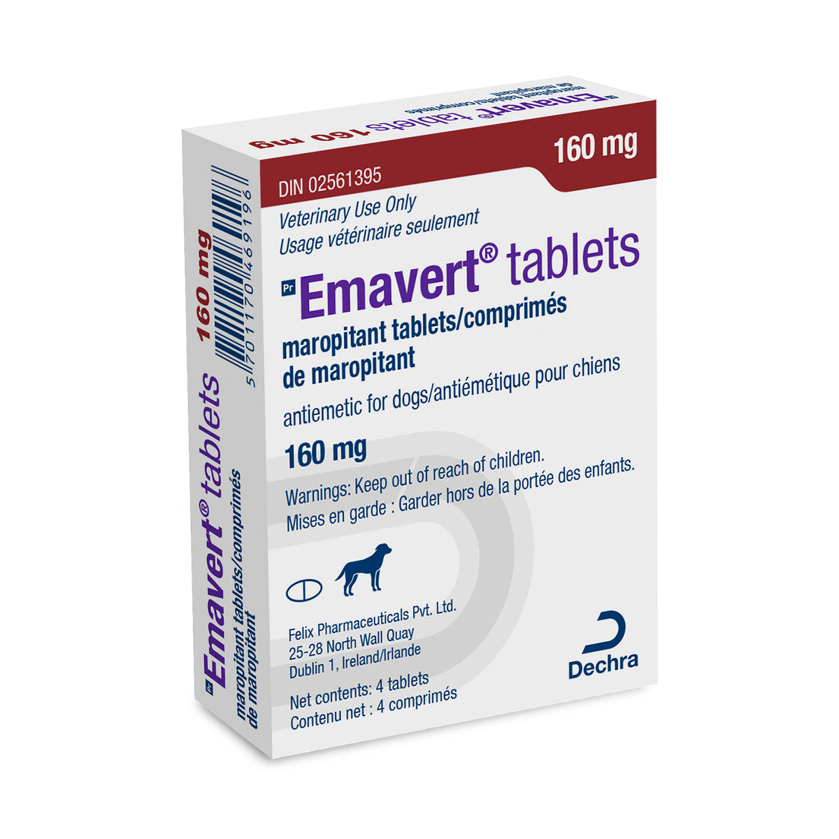 Emavert Tablets for Dogs, 160 mg, 4 Tablets