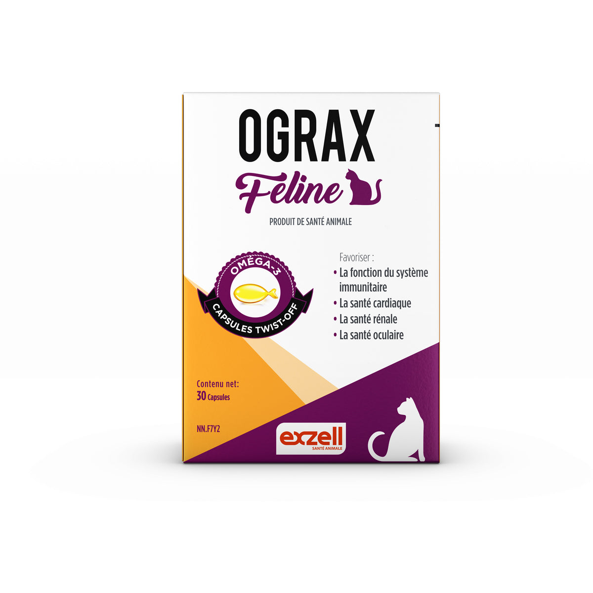Ograx Feline Twist-Off Capsules for Cats 30 Cap 250 mg - Default Title - product image 1