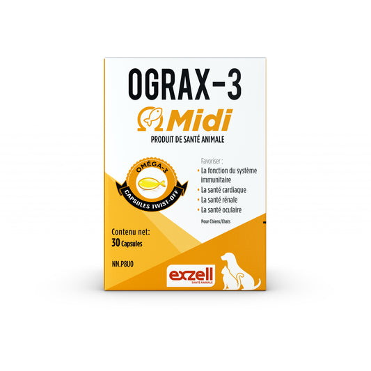 Ograx-3 Midi Twist-Off Capsules for Cats and Dogs 30 Cap 900 mg - Default Title - product image 1