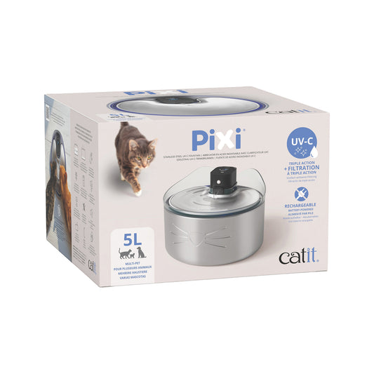 Drinking Fountain Cordless PIXI in Stainless Steel for Cats 1 Unit - Default Title - product image 1