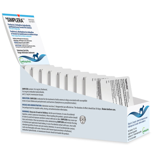 Simplera Otic Solution for Dogs, 16.6 mg/ml, 10 X 1 mL - view 2