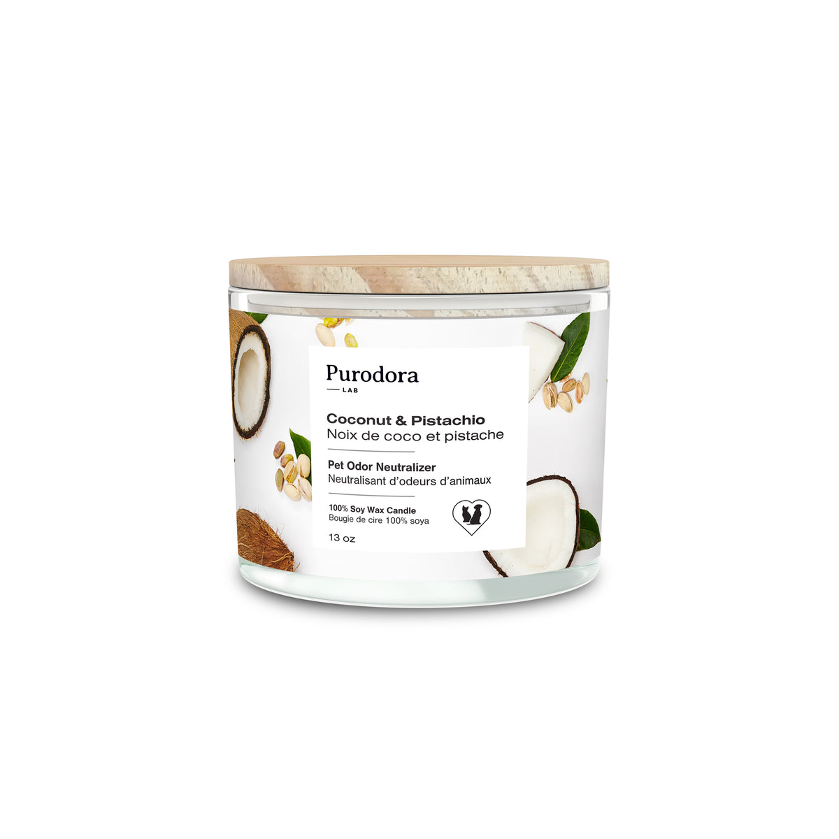 Candle Purodora with Odour Eliminator-Coconut & Pistachio 368 g 1 Candle - Default Title - product image 1