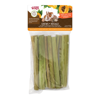 Chew Stick for Small Animals (Papaya) 10 cm Pack of 10 Sticks - Default Title - product image 1