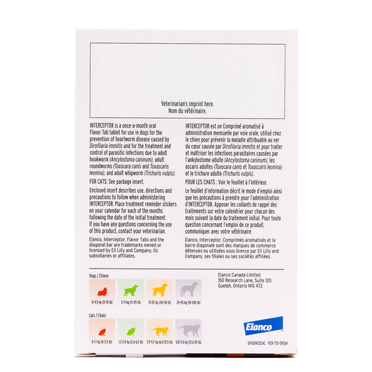 Interceptor Flavor Tabs for Cats and Dogs, Green / Vert, 6 Chews - view 2