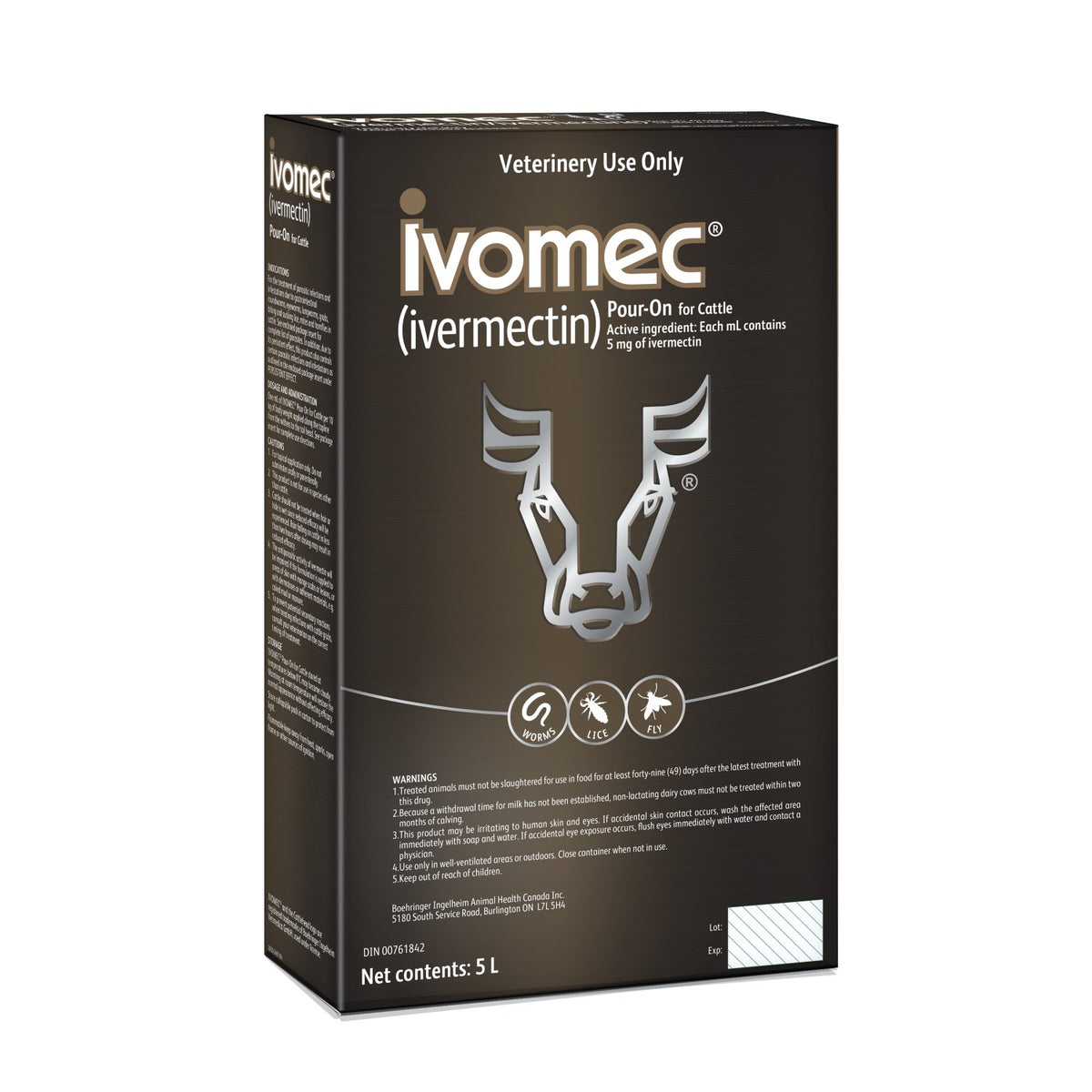 Ivomec Pour-On for Farm Animals, 5 mg/ml, 5 L - view 2
