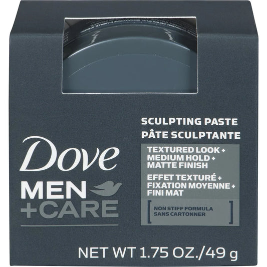 Dove Men+Care Molding Hair Paste for men's hair styling Medium Hold textured look + matte finish 49 g front package