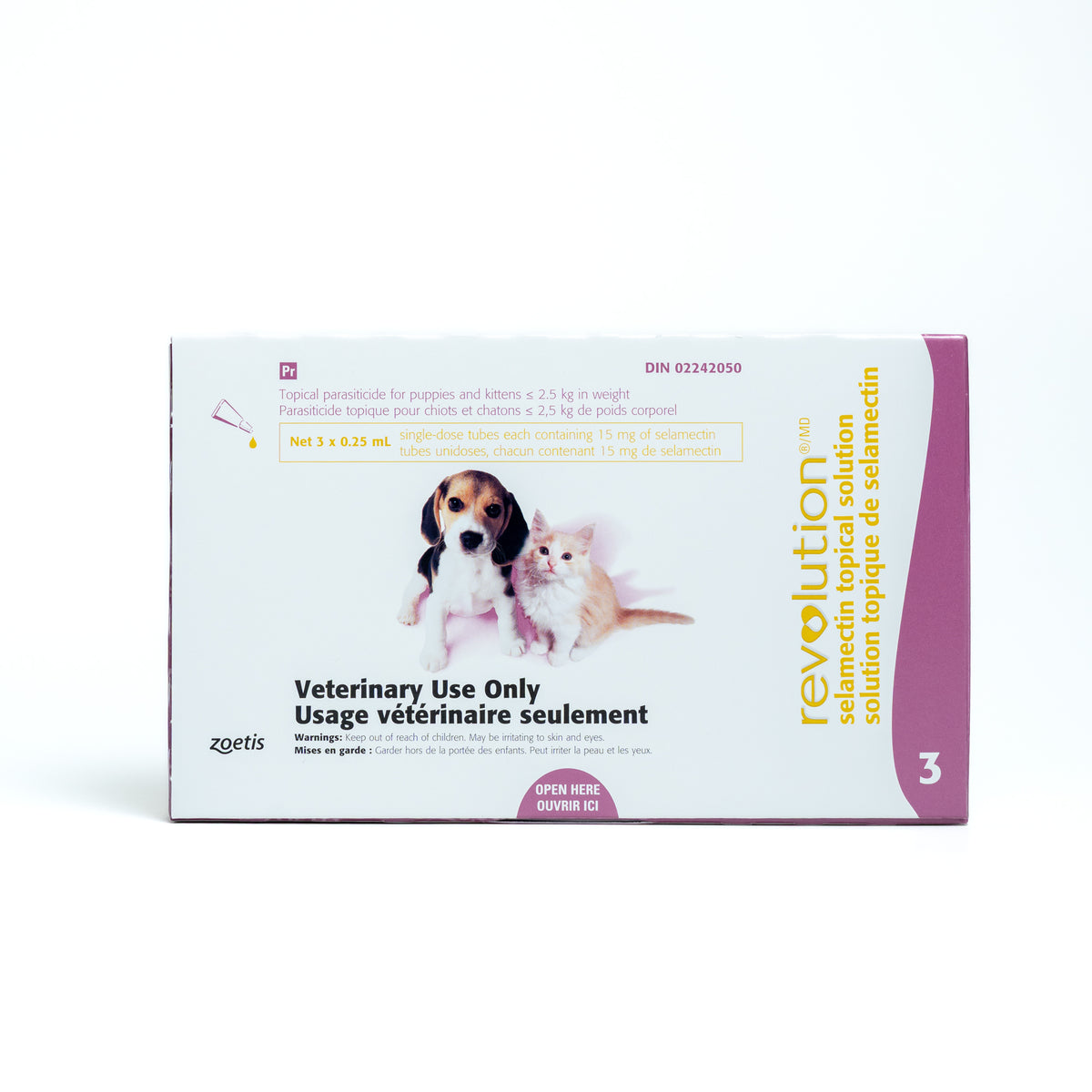 Revolution for Puppies and Kittens Solution 1 Box of 3 Applicators
