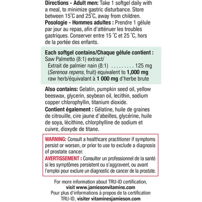 Jamieson ProsteaseTM Saw Palmetto product detail