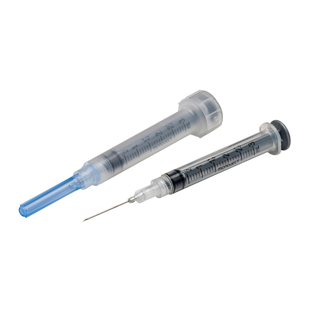 Syringes 3 mL LS with Needle Monoject Vet Rigid Pack of 100 Syringes 20 G x 1 in - Default Title - product image 1