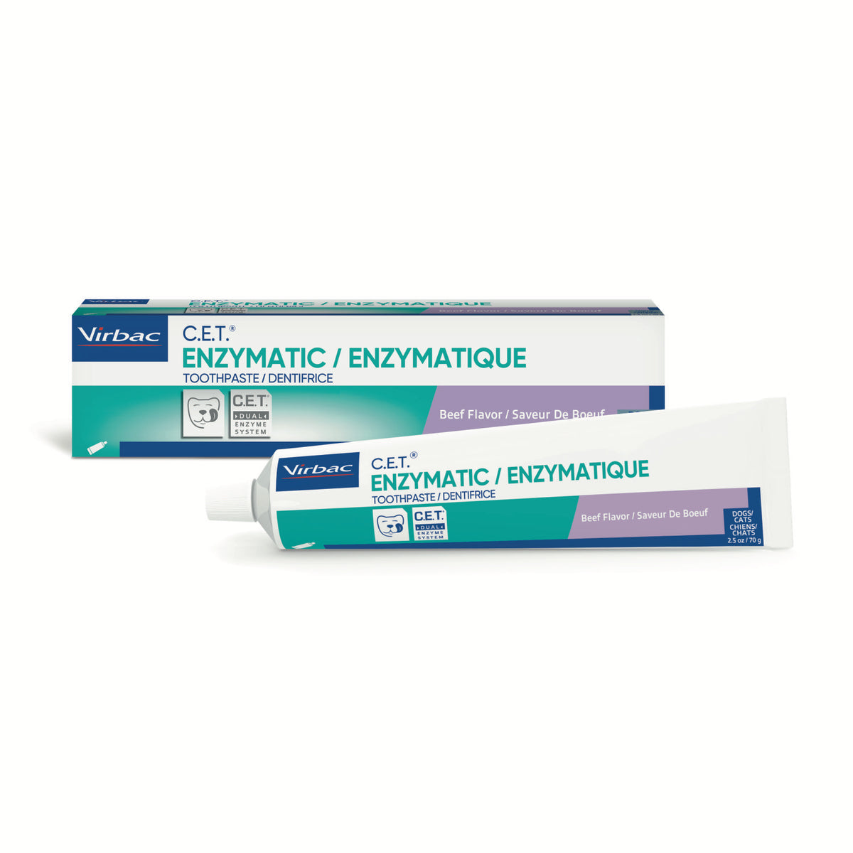 C E T Enzymatic Toothpaste Dor Cats and Dogs - Beef / 70 g - product image 1