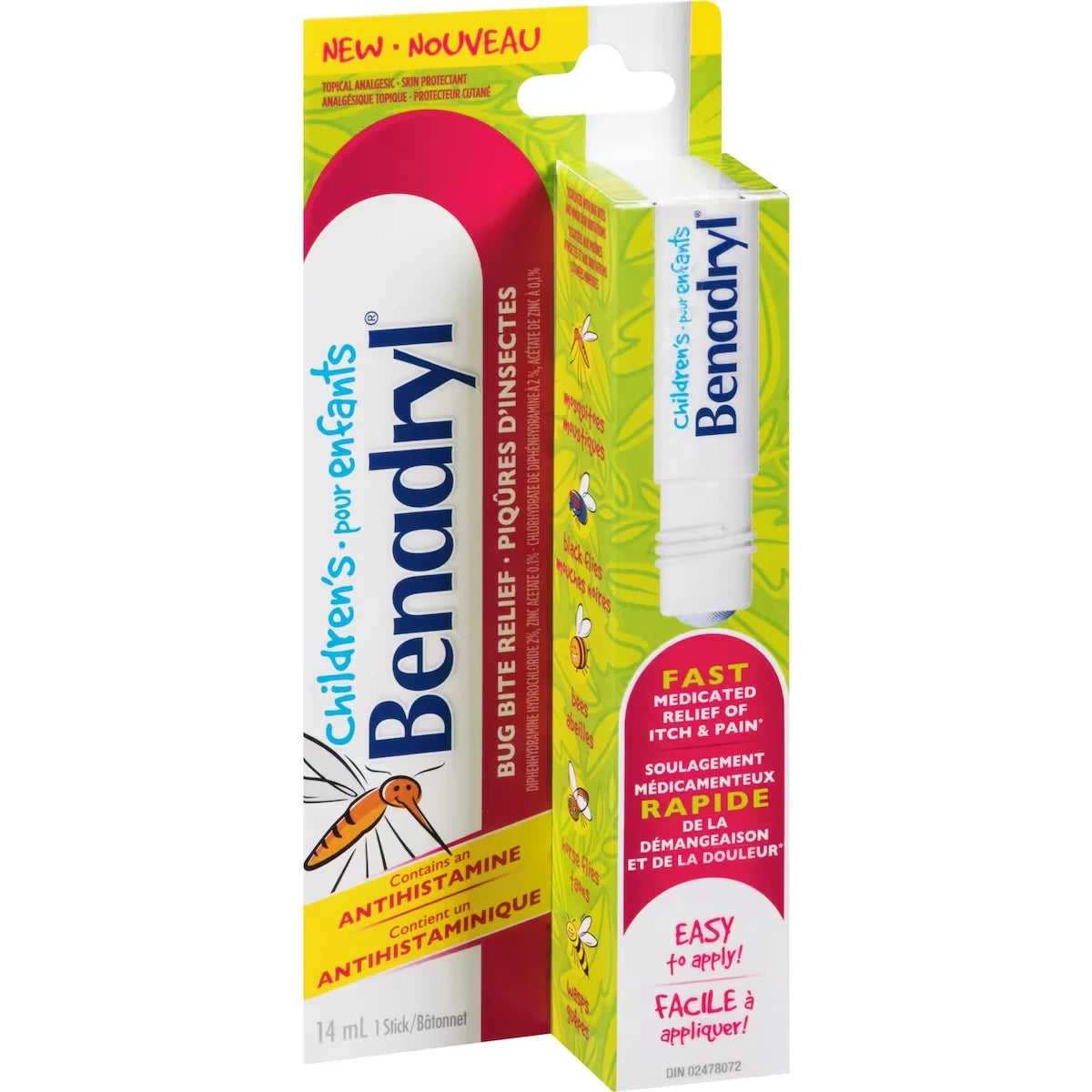 Benadryl Children's Itch and Pain Relief Stick for Bug Bites 14 ml product detail