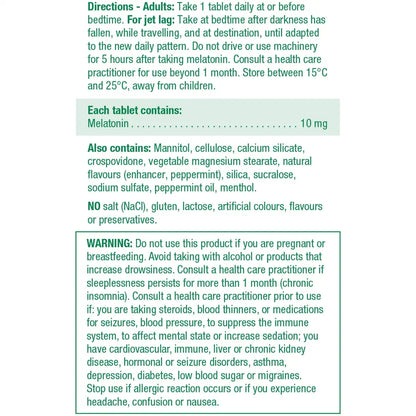Jamieson Melatonin Fast Dissolving Peppermint Tablets product detail