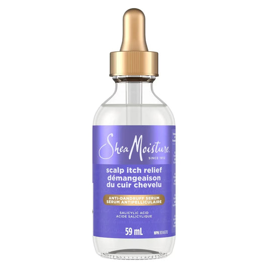 Shea Moisture Scalp Repair & Hydrate Anti-Dandruff Serum Deeply Hydrates and Improves Scalp Health as it Reduces Flakes front package