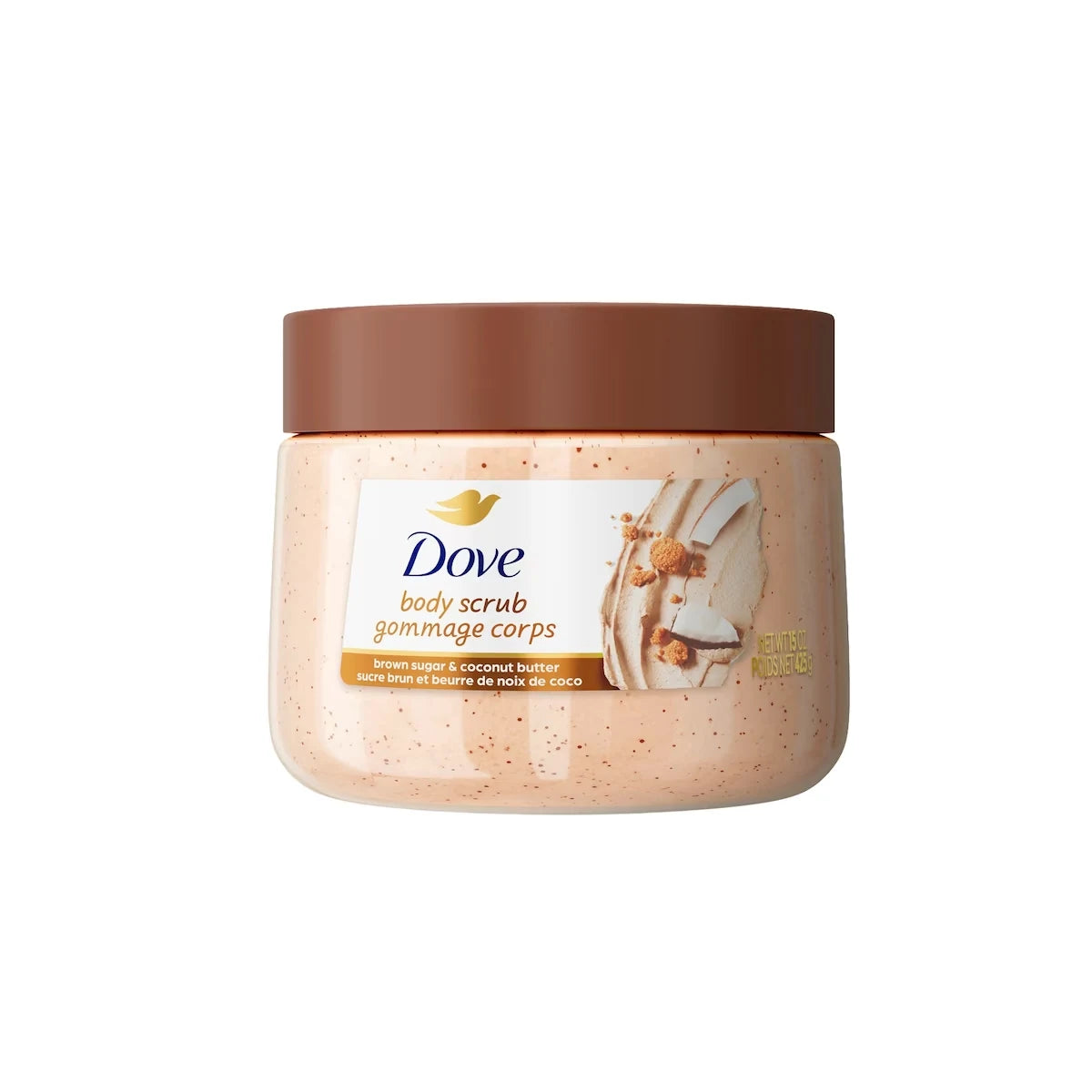 Dove Body Scrub For Silky Smooth Skin, 425g front package