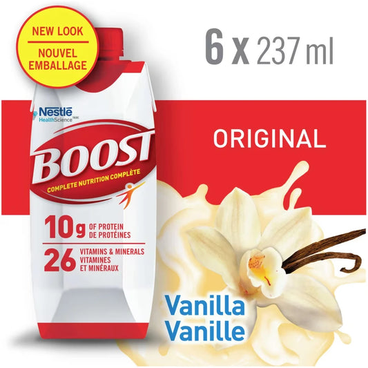 Boost Original Vanilla Meal Replacement Drink, 6 × 237 ml front package