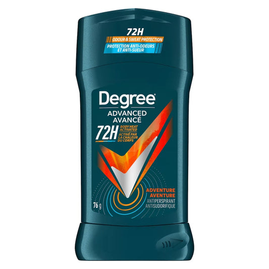 Degree Men Advanced Antiperspirant Stick for 72H Sweat & Odour Protection Adventure Deodorant with MotionSense front package