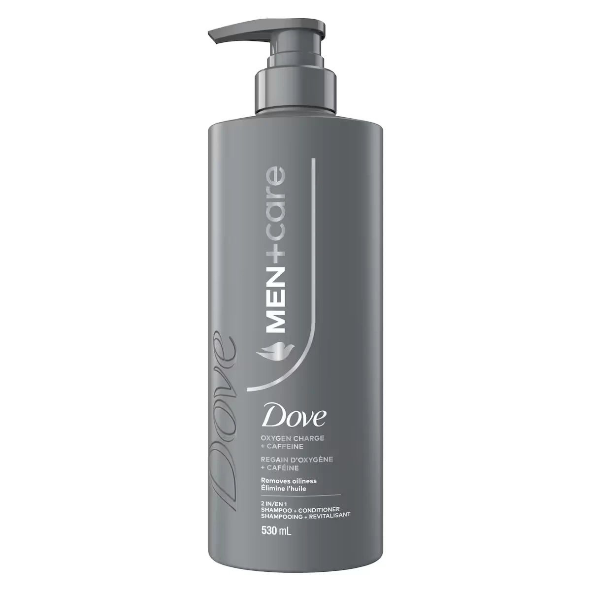 Dove Men+Care Aqua Impact Shampoo to Hydrate & Moisturize, with Ocean Minerals front package