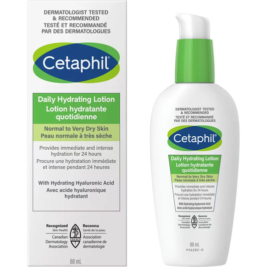Cetaphil Daily Hydrating Lotion Dry With Hyaluronic Acid front package