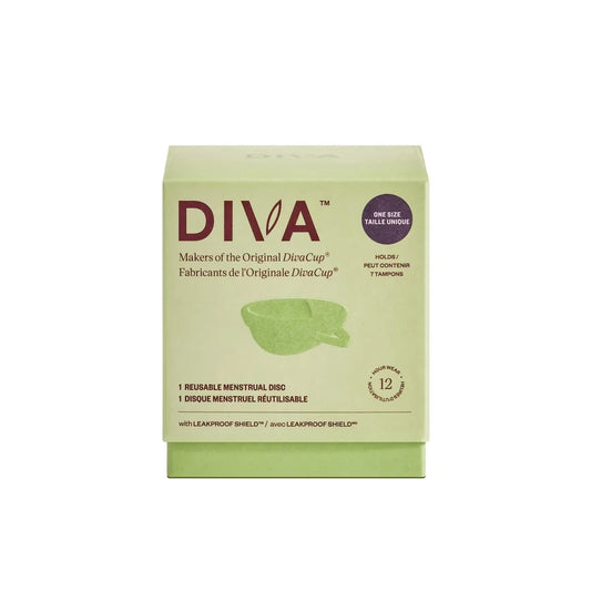 Diva Disc Reusable Menstrual Disc front package