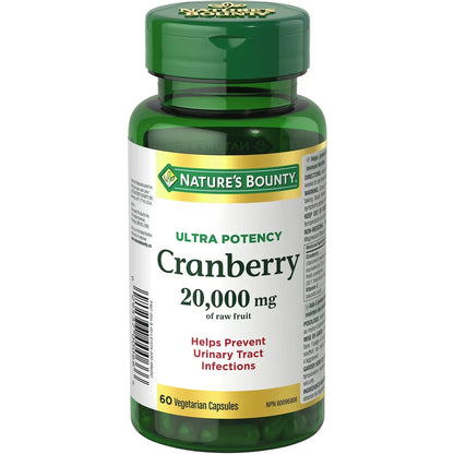 Natures Bounty Ultra Potency Cranberry 20,000 mg front package