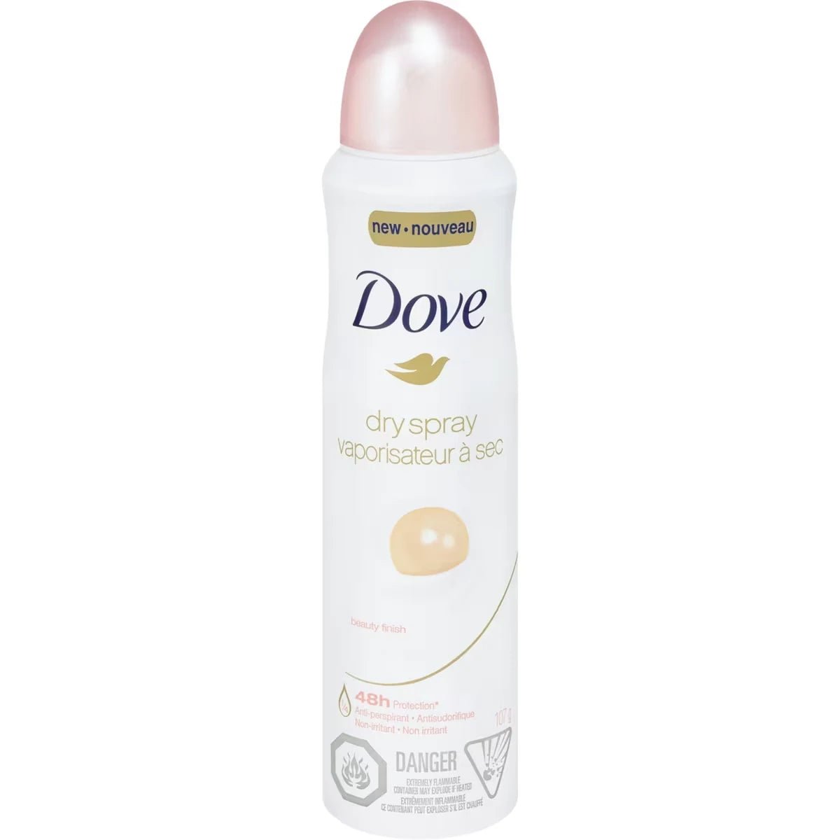 Dove Advanced Care Beauty Finish Dry Spray Antiperspirant Deodorant for Women with Pro-Ceramide Technology for Soft front package