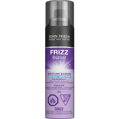 John Frieda Frizz Ease Moisture Barrier Firm Hold Hairspray front package