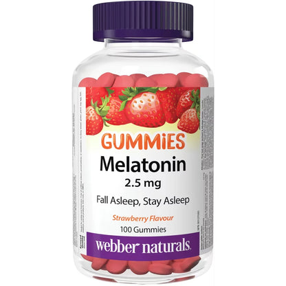 Webber Melatonin 2.5 mg Gummies Strawberry front package