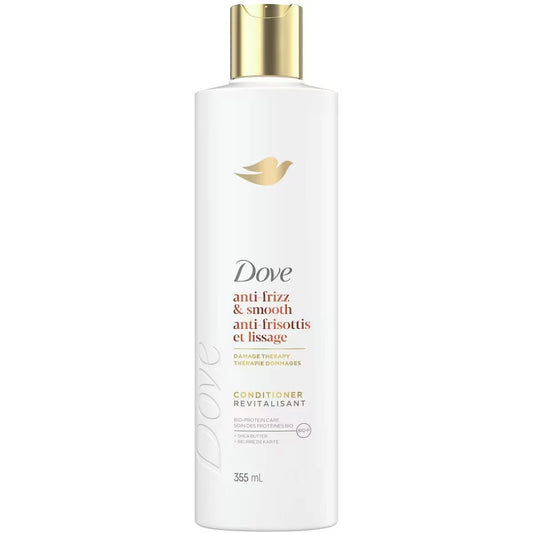 Dove Anti-Frizz & Smooth Conditioner for Frizz-Prone Hair with Liquid Bio-Protein care 355 ML front package