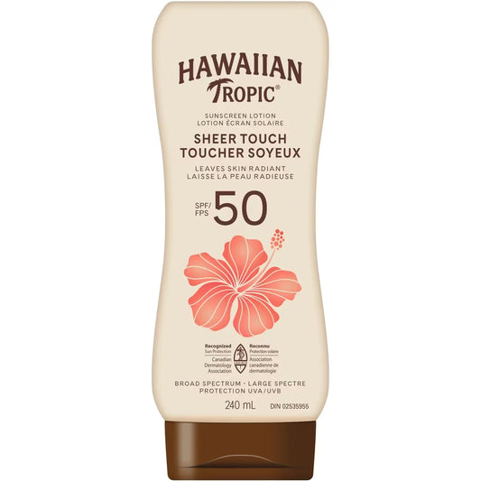Hawaiian Tropic Sheer Touch Sunscreen Lotion SPF 50+ front package