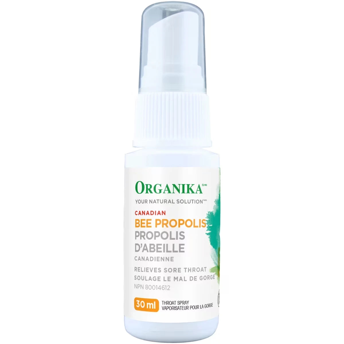 Organika Bee Propolis Throat Spray Alcohol Free front package
