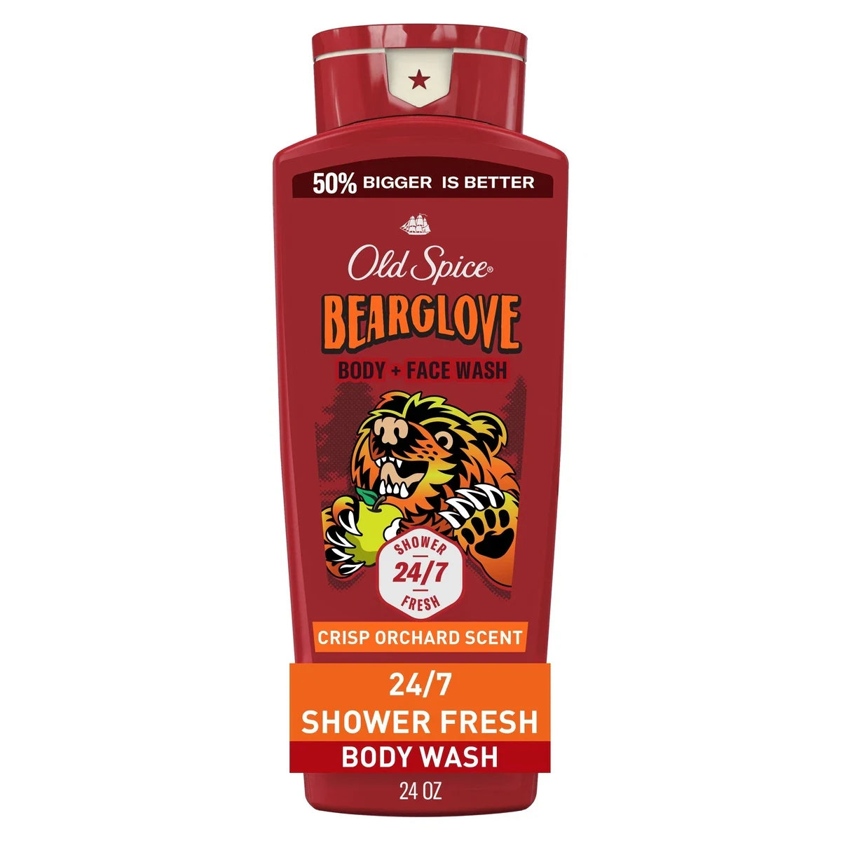 Old Spice Body Wash for Men, Bearglove, Long Lasting Lather front package