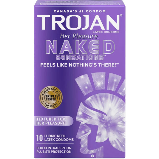 Trojan Her Pleasure Naked Sensations Lubricated Condoms product image