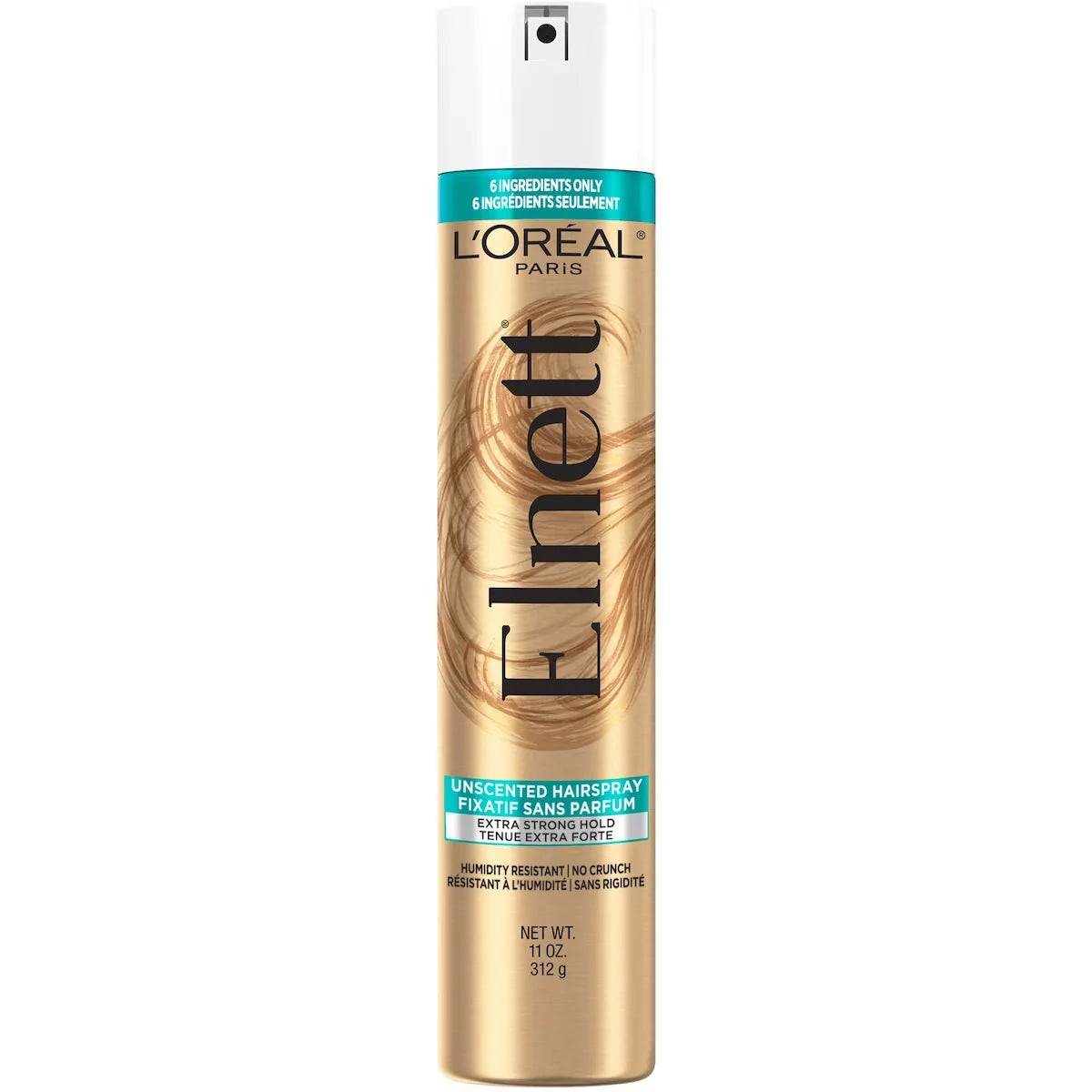 L'Oréal Paris Extra Strong Hold Hairspray, Elnett Satin Unscented 312 g product image