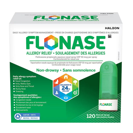 Flonase Allergy Nasal Spray, 24-Hour All-In-One Allergy Relief, Non-Drowsy, 120 Sprays 120 Count product image
