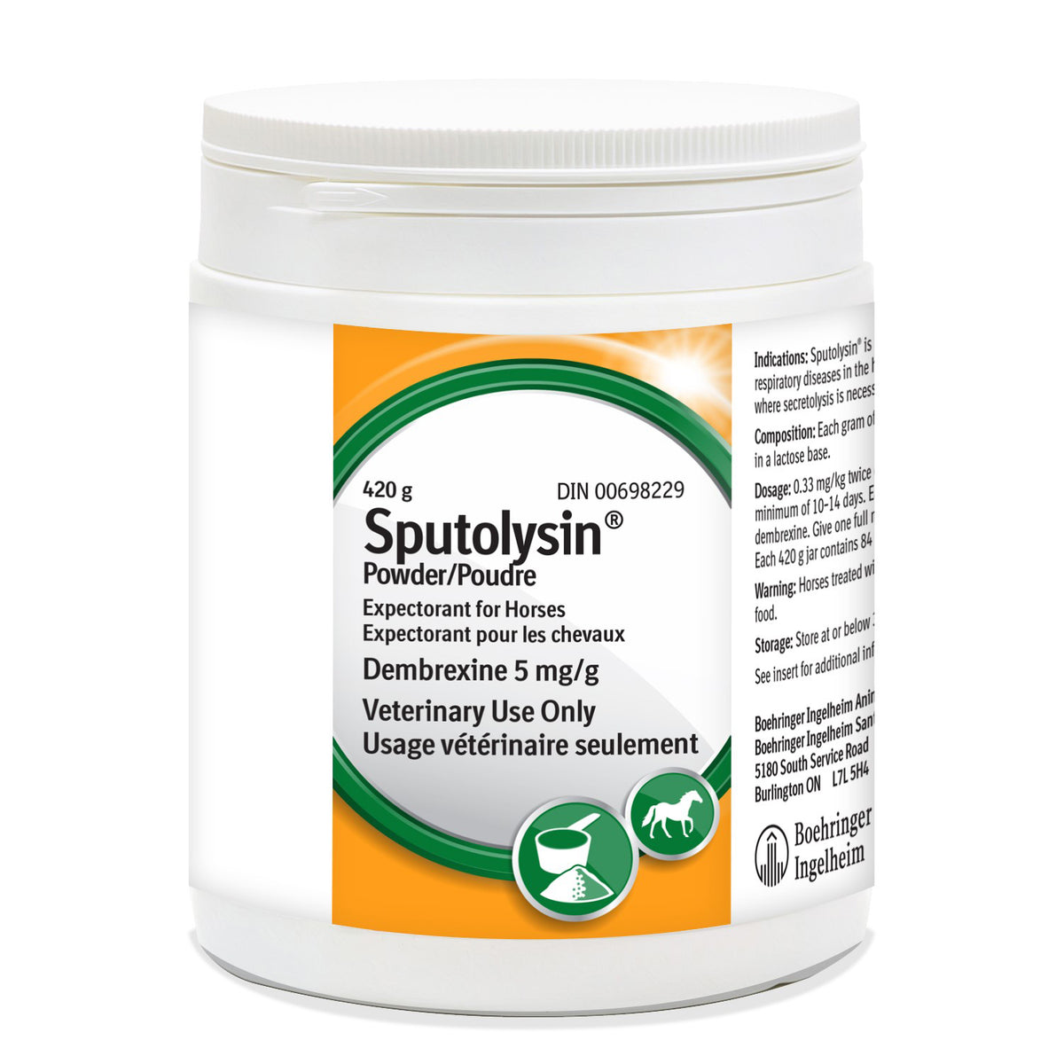 Sputolysin for Horses 420 g Jar 10 x 1 mg/g - Default Title - product image 1