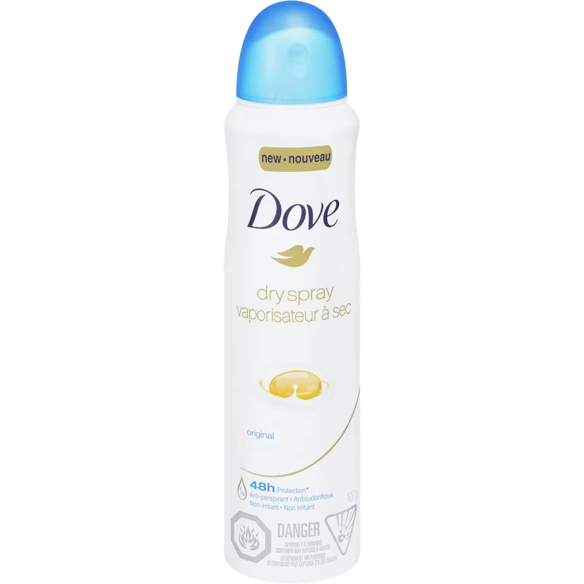Dove Advanced Care Original Dry Spray Antiperspirant Deodorant for Women with Pro-Ceramide Technology for Soft front package