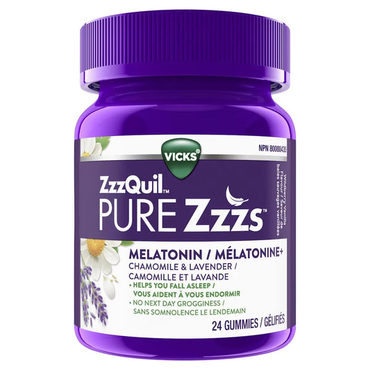 Vicks ZzzQuil PURE Zzzs Melatonin Sleep Aid, 24 Gummies product image