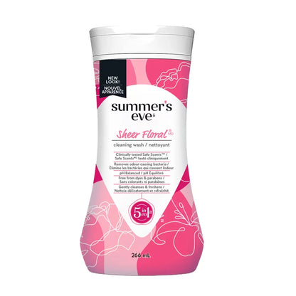 Summer's Eve 5 in 1 Sheer Floral Cleansing Wash front package