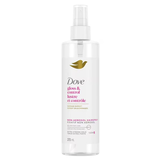 Dove Extra Hold Non-Aerosol Hairspray hair styling for long-lasting shape control with Nutri-Style Complex 273 ML front package