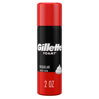 Gillette Foamy Classic Shave Foam for Men Original Scent, 2oz front package