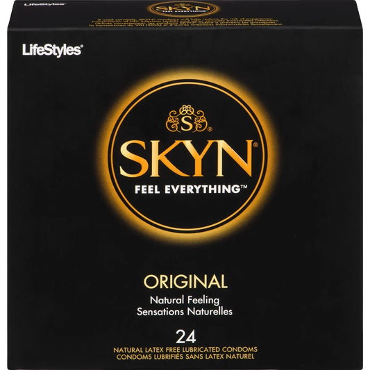 Skyn Original 24 Natural Latex Free Lubricated Condoms front package