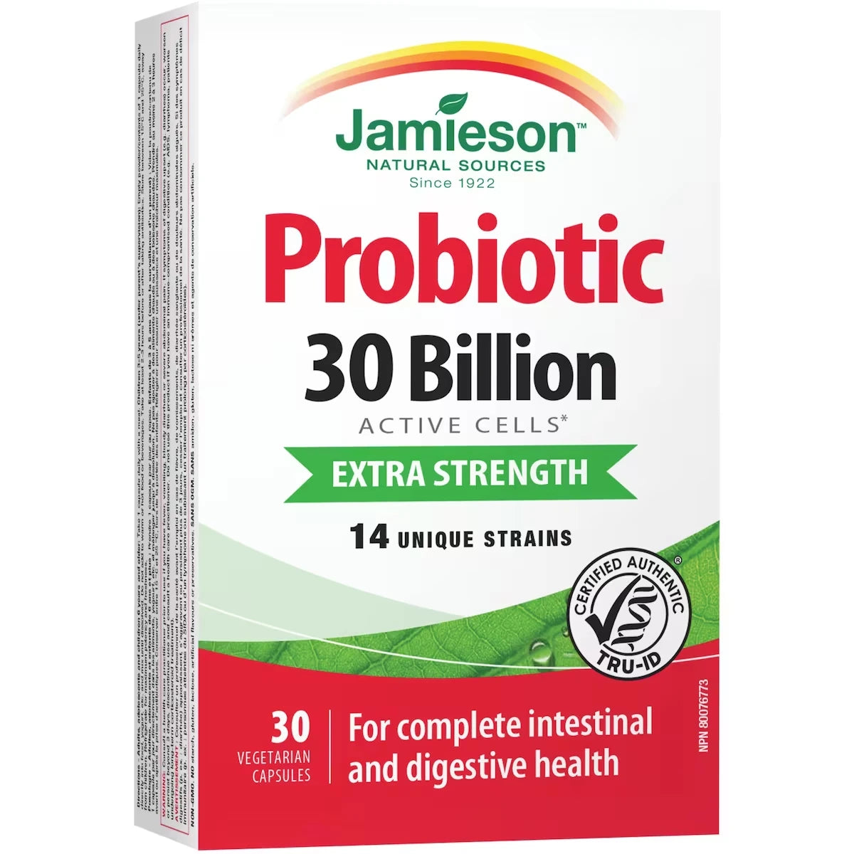 Jamieson 30 Billion Probiotic Capsule 30 count front package