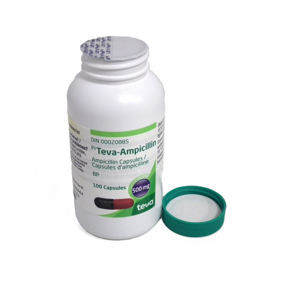 Ampicillin, 500 mg, 100 Capsules - view 1
