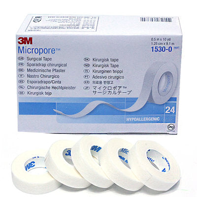 Solventum Micropore Medical Tape 1/2in x 10yrds White - Box of 24