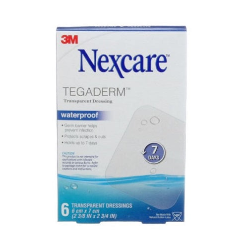 3m Nexcare Tegaderm Transparent Waterproof Dressing 6 x 7 cm - Box of 6