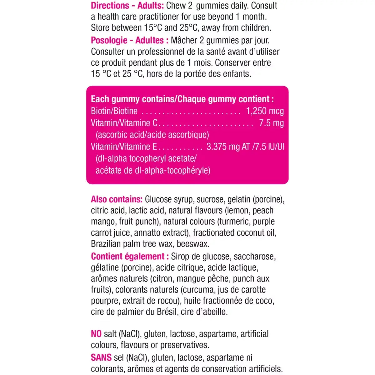 Jamieson High Potency Biotin Gummies product detail