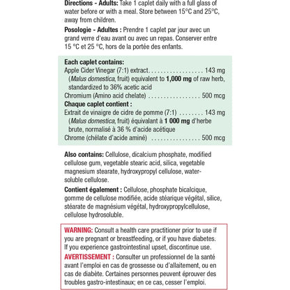 Jamieson Apple Cider Vinegar 1,000 mg + Chromium product detail