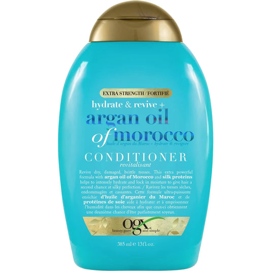 OGX Hydrate & Revive + Argan Oil of Morocco Extra Strength Conditioner front package