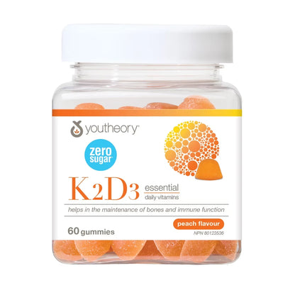 Youtheory K2D3 Gummies with Zero Sugar front package